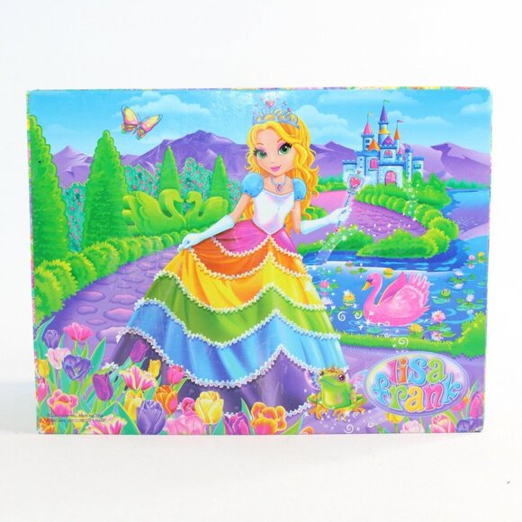 Vintage Lisa Frank Glittery Princess Cassara Mirrored Stationary Jewelry Box - Picture 11 of 12